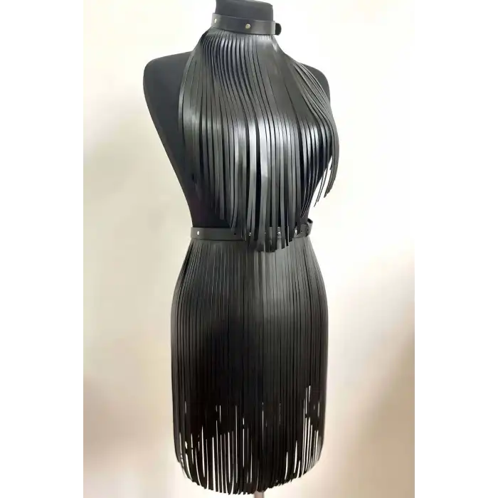 Püsküllü Uzun Etek ve Büstiyer Takım - APFT997