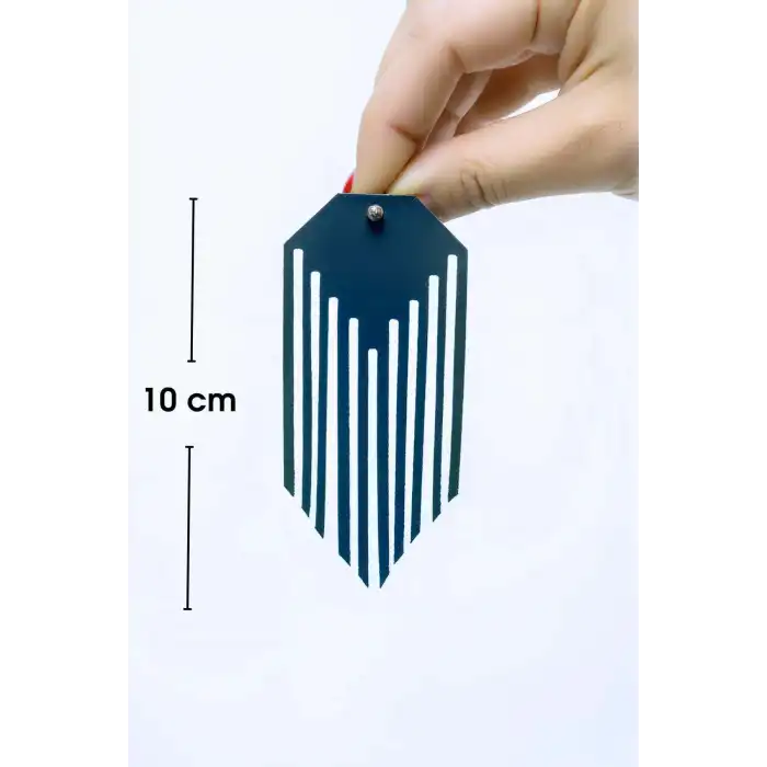 Rainbow Reflektörlü Püsküllü Küpe, Şık Lazer Kesim Küpe - APBJ016