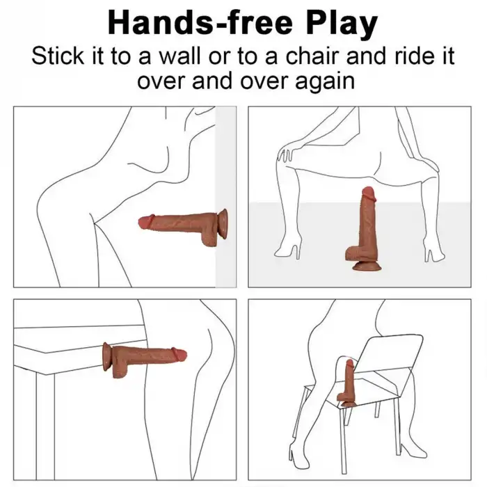 Realistik Dildo – 19,5 cm Güçlü Vakum Tabanı