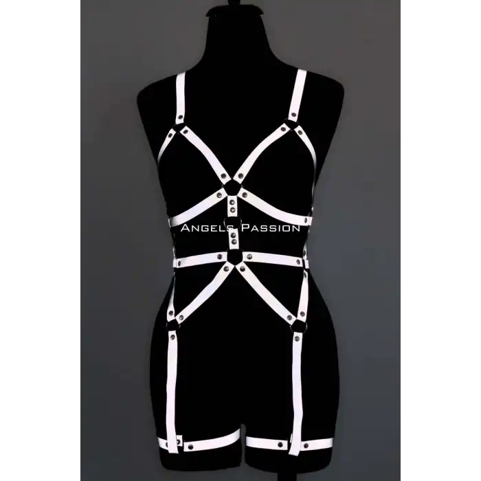 Reflektörlü Full Body Harness, Karanlıkta Yansıyan Dansçı Aksesuar - APFT461