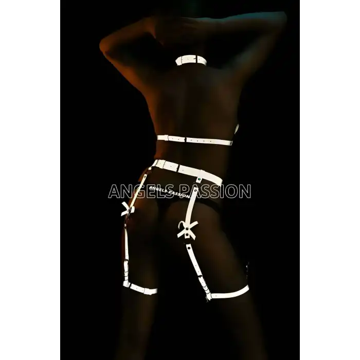 Reflektörlü Jartiyer Takım Karanlıkta Parlayan Jartiyer Set - APFT310