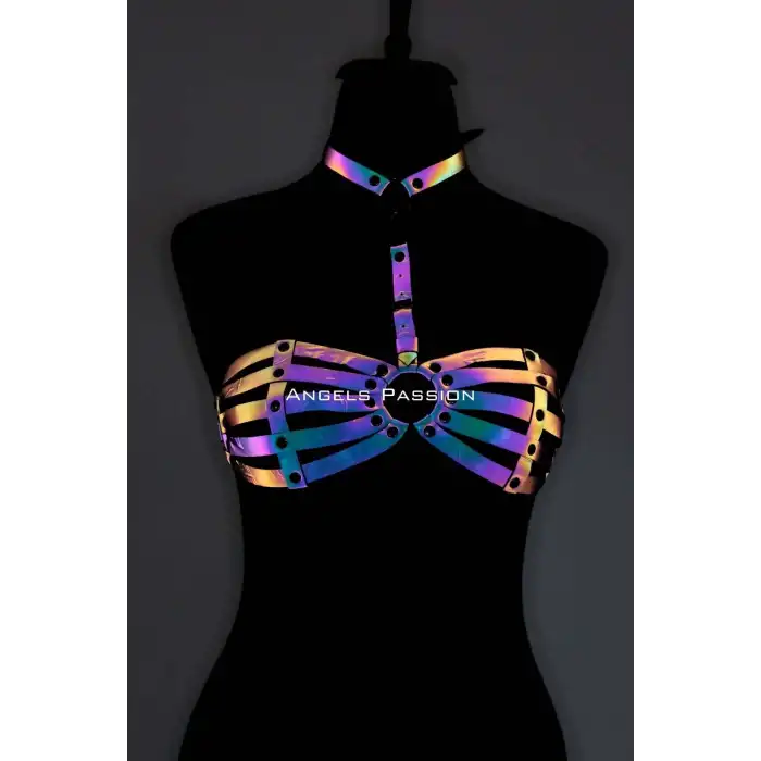 Reflektörlü Kadın İç Giyim, Reflektörlü Sütyen Harness - APFT224