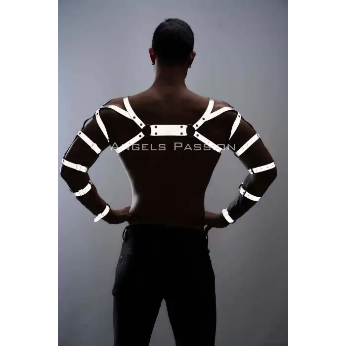 Reflektörlü (Karanlıkta Yansıyan) Erkek Bilek - Kol - Omuz Harness - APFTM5