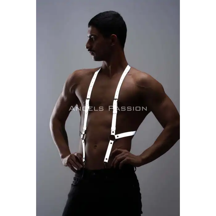 Reflektörlü (Karanlıkta Yansıyan) Erkek Pantolon Askısı, Parlayan Erkek Kemer APFTM29