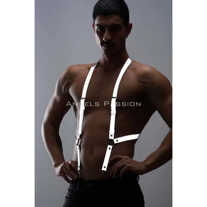 Reflektörlü (Karanlıkta Yansıyan) Erkek Pantolon Askısı, Parlayan Erkek Kemer APFTM29