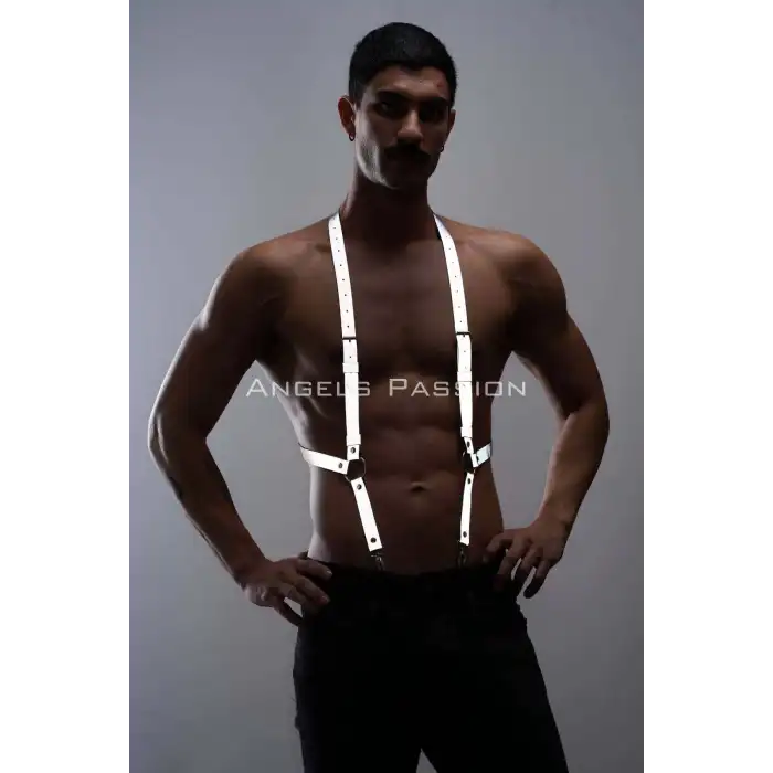 Reflektörlü (Karanlıkta Yansıyan) Erkek Pantolon Askısı, Parlayan Erkek Kemer APFTM29