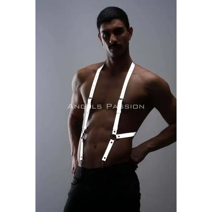 Reflektörlü (Karanlıkta Yansıyan) Erkek Pantolon Askısı, Parlayan Erkek Kemer APFTM29