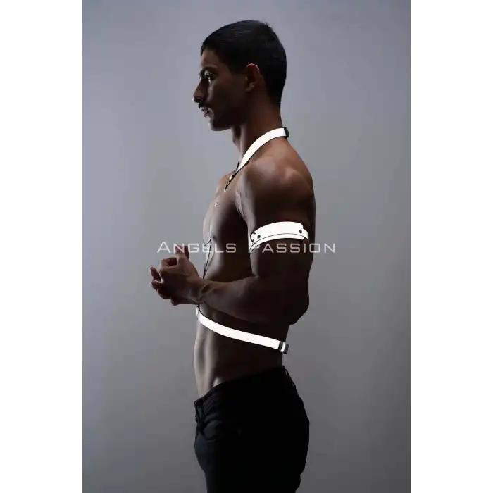 Reflektörlü Karanlıkta Yansıyan (Reflektörlü) Erkek Göğüs ve Pazu Harness Takım - APFTM15