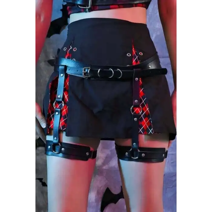 Seksi Deri Jartiyer Harness - APFT804