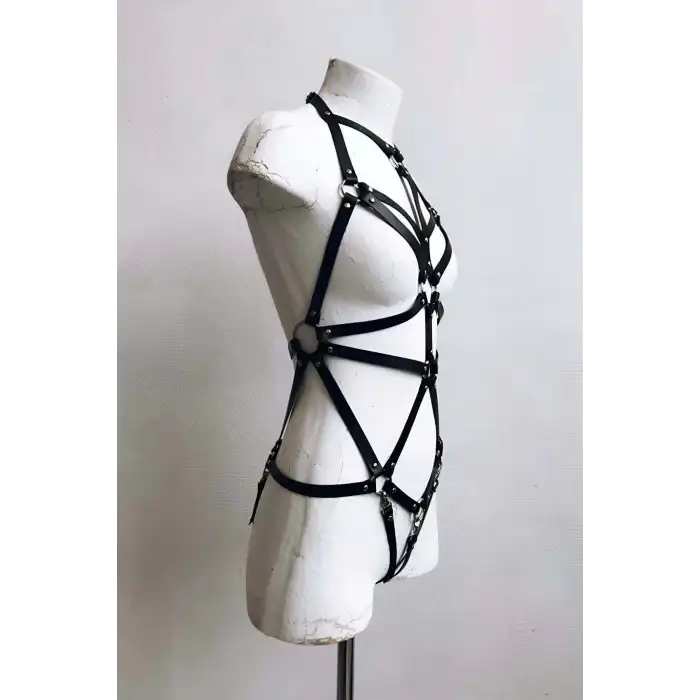 Seksi Deri Vücut Harness - APFT316