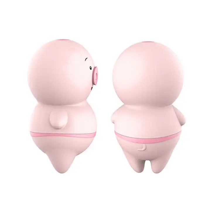 Sevimli Domuz Figür Dil Vibratör Pembe