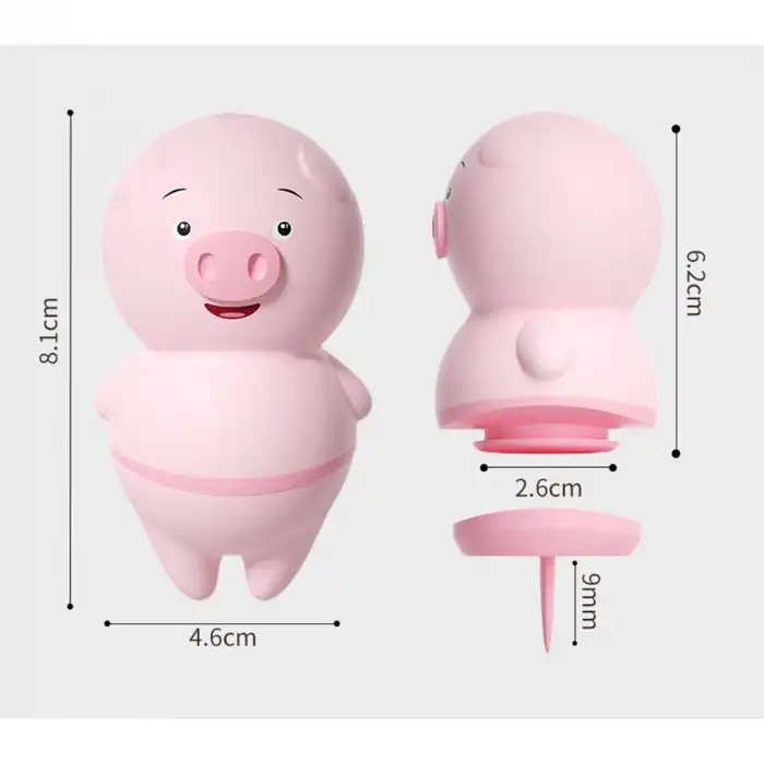Sevimli Domuz Figür Dil Vibratör Pembe