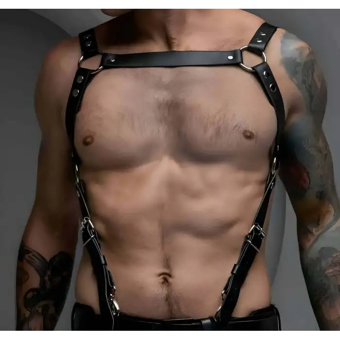 Şık Erkek Göğüs Kemer, Gömlek Üzeri Erkek Kemer, Fantezi Erkek Deri Giyim - APFTM155