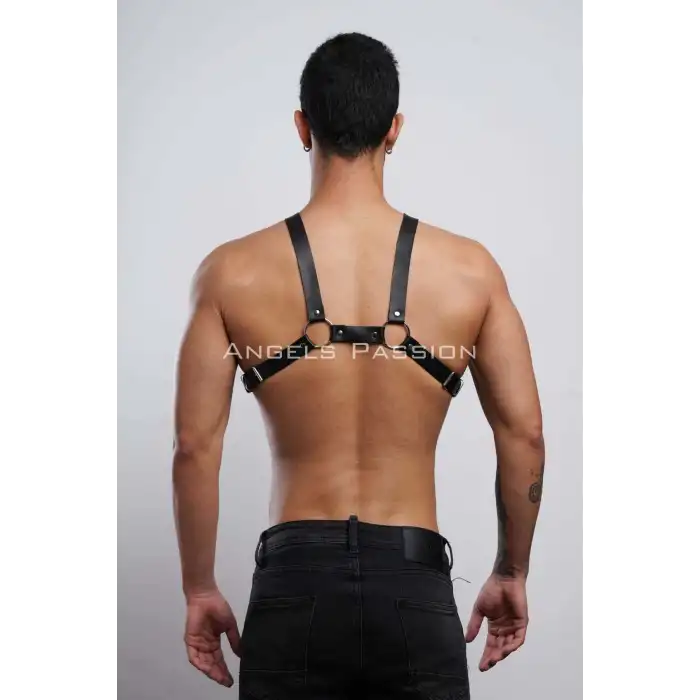 Şık Erkek Gömlek Kemeri, Erkek Pantolon Askısı, Deri Göğüs Harness - APFTM84