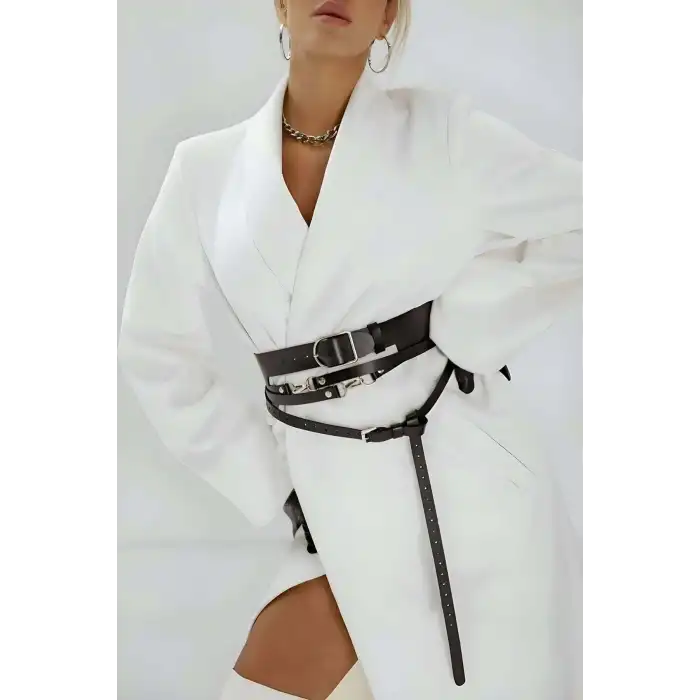 Şık Kadın Deri Kemer, Tarz Kadın Kemer, Elbise Üzeri Kemer - APFT1129