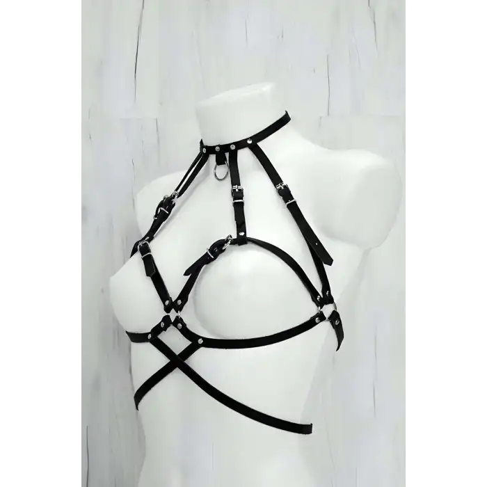 Şık ve Seksi Deri Fantazi Giyim Takım - APFT325