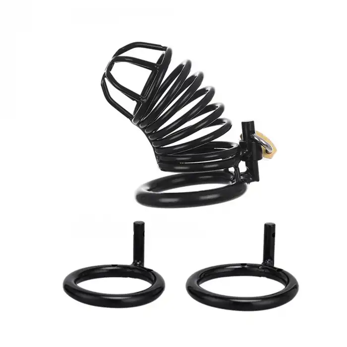 Siyah Metal Penis Kilidi 40mm  – Ayarlanabilir Çelik Kafes + Asma Kilit