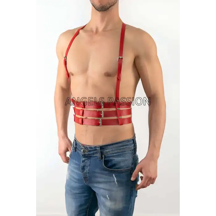 Sporcu Deri Erkek Vücut Aksesuarı, Deri Fantazi İç Giyim - APFTM17