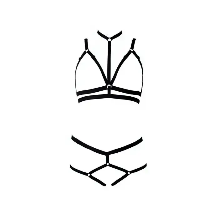 Sütyen - String Lastik Harness Takım - APFT144