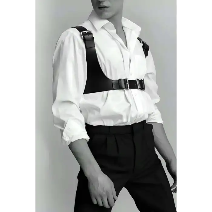 Tarz Deri Erkek Kemer, Şık Erkek Kemer, Erkek Gömlek Üzeri Kemer - APFTM111