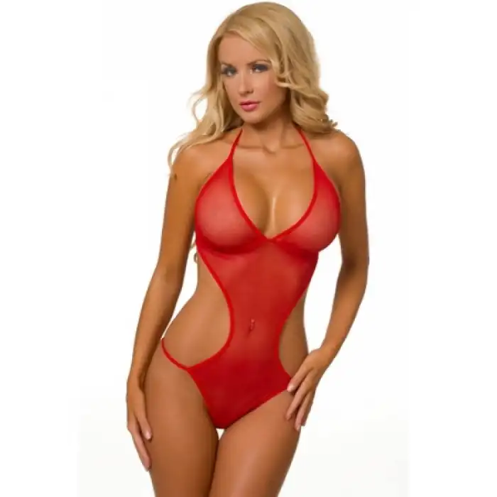 Tegan Fantazi Kırmızı Tül Babydoll Gecelik TG273232