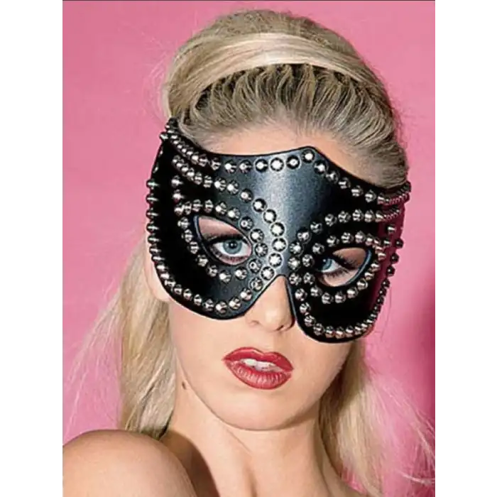 Tegan Fantazi Metalli Deri Seksi Parti Maskesi TG275411