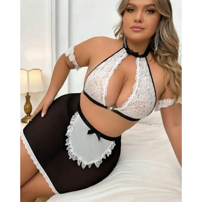 Tegan Fantazi Seksi Halkalı Dantelli Babydol Gecelik TG279235