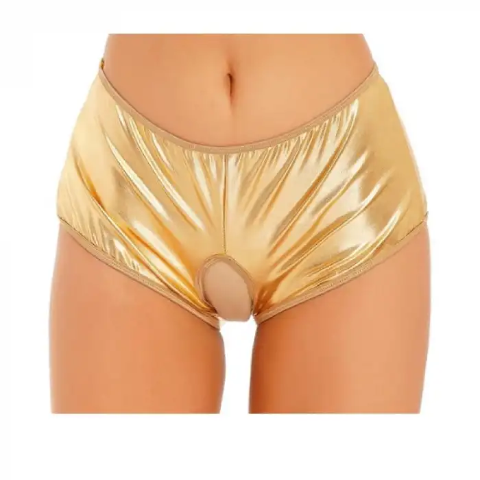 Tegan Fantezi Altın Özel Bölgeleri Açık Parlak Külot TG270050