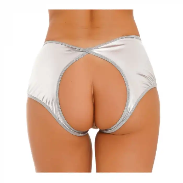 Tegan Fantezi Gümüş Özel Bölgeleri Açık Parlak Külot TG270049