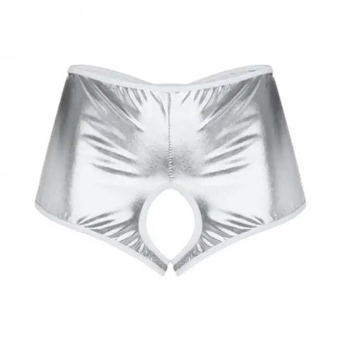 Tegan Fantezi Gümüş Özel Bölgeleri Açık Parlak Külot TG270049