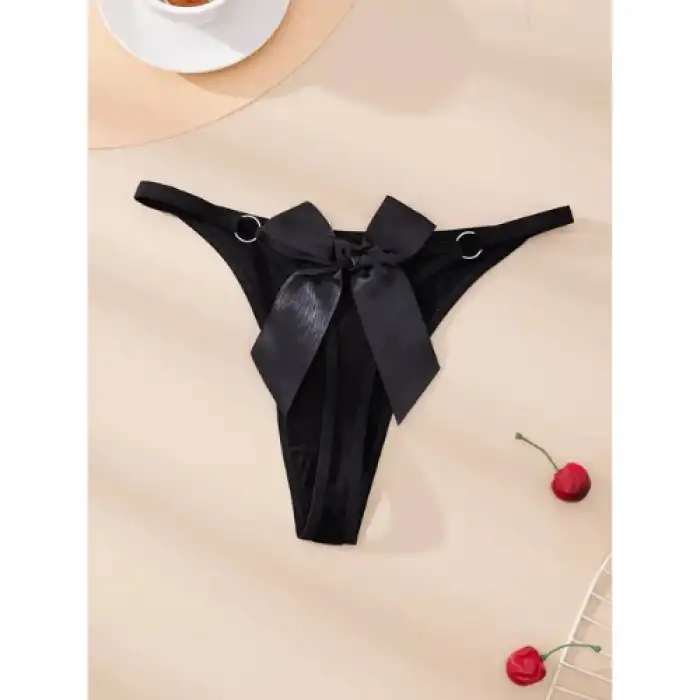 Tegan Fantezi Kadın 2li Fiyonklu Halkalı Tanga TG270044