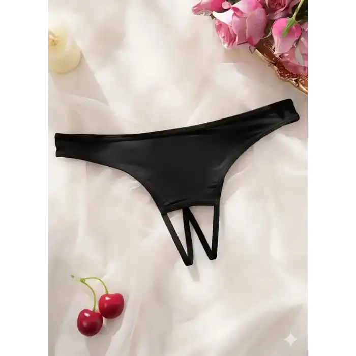 Tegan Kadın Siyah Ağ bölgesi Açık Külot TG270058