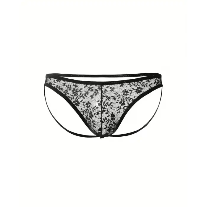 Tegan Seksi Dantelli Arkası Açık Seksi Siyah Erkek Külot TG274626