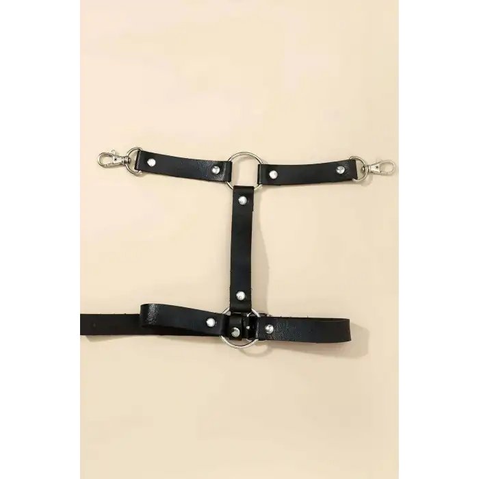 Tek Bacak Deri Jartiyer Harness - APFT962