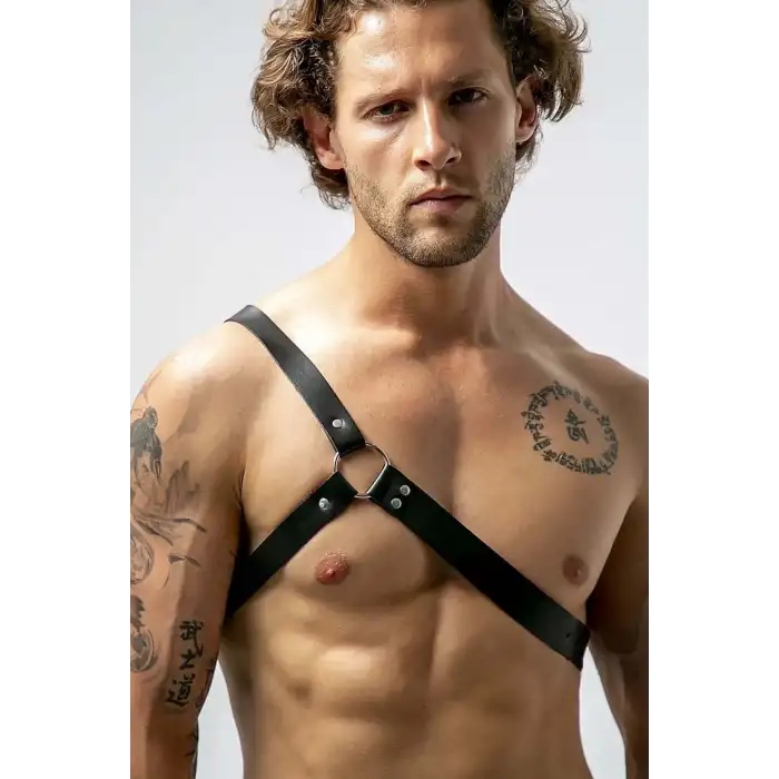 Tek Omuz Deri Erkek Harness - APFTM211