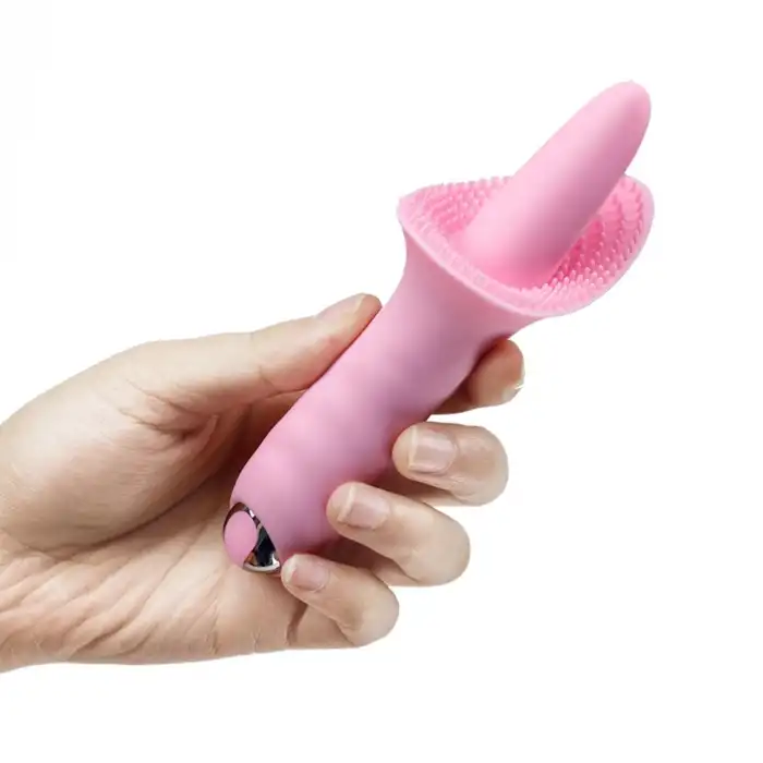 Tırtıklı Dil Vibratör Pembe