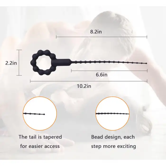 Titreşimli Boğumlu Penis Plug Siyah