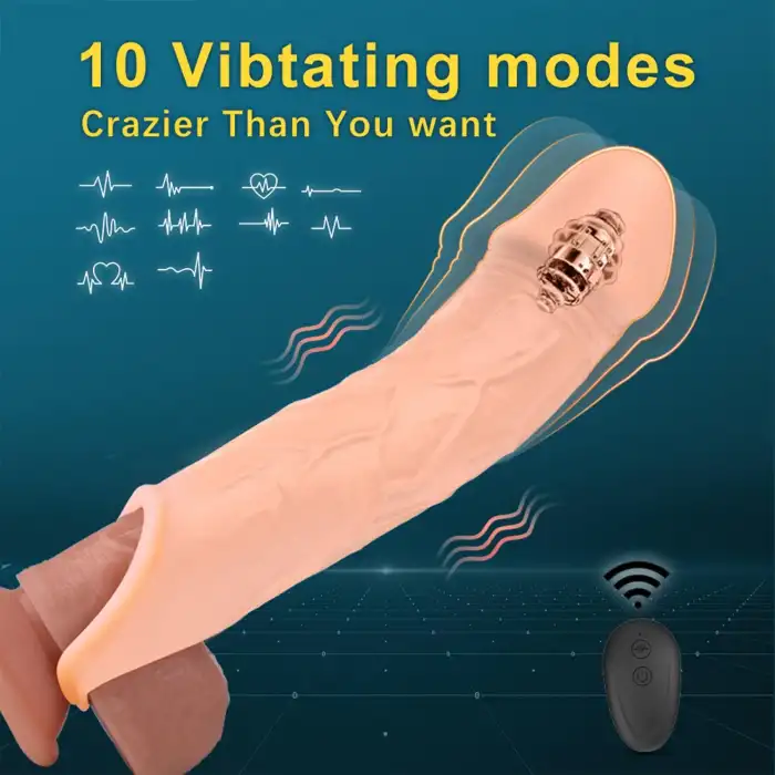 Titreşimli Uzaktan Kumandalı Penis Kılıfı
