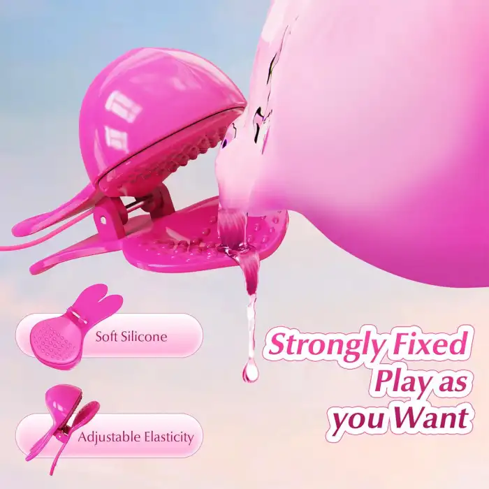 Uzaktan Kumandalı Çift Başlıklı Titreşimli Göğüs Ucu Klips – Şarjlı