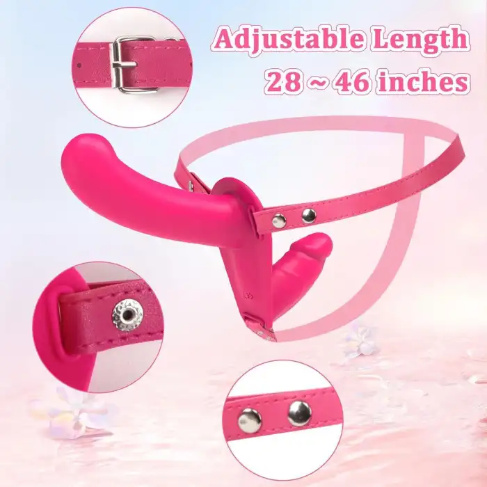 Uzaktan Kumandalı Çift Taraflı Titreşimli Strap-On Rose – 10 Mod, Su Geçirmez, Ayarlanabilir Kayışlı