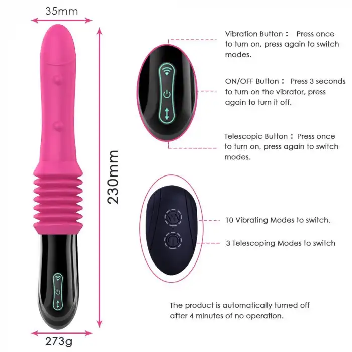 Uzaktan Kumandalı Hareketli Dildo Vibratör