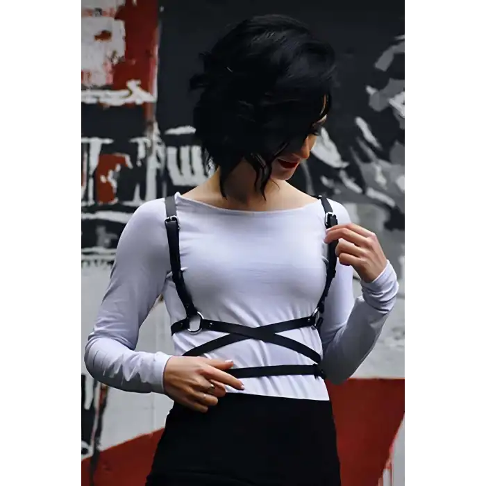 Uzun ve Bele Dolamalı Şık Harness - APFT172