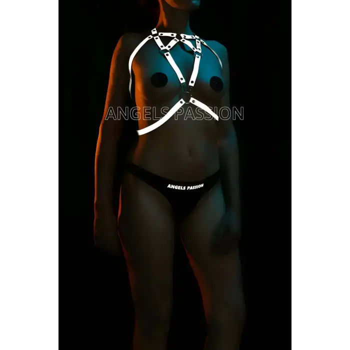 V-Log Elbise Aksesuarları Beyaz Reflektörlü Harness - APFT108
