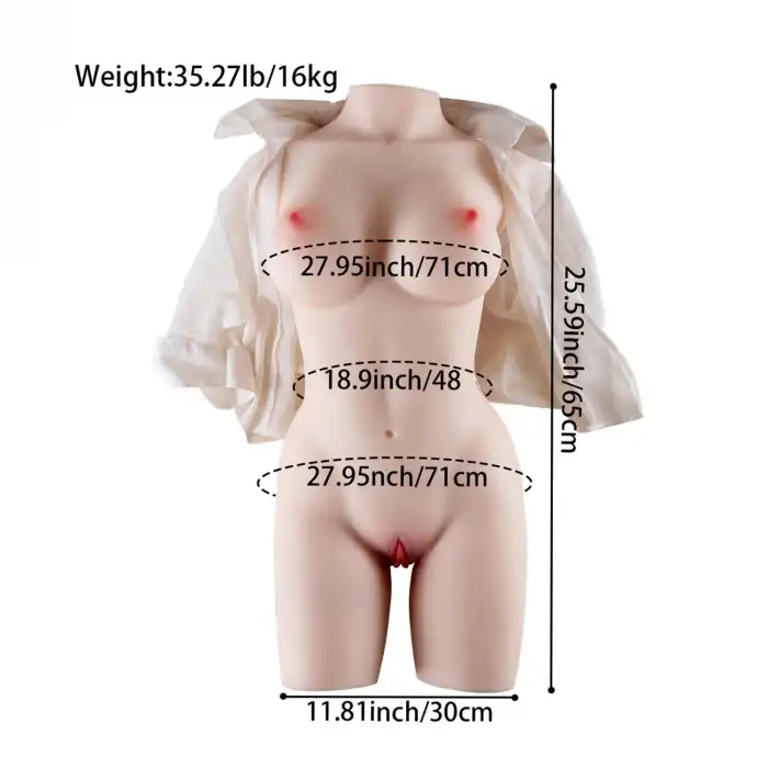 Yarım Vücut Kalçalı Sarışın Realistik Kadın Manken