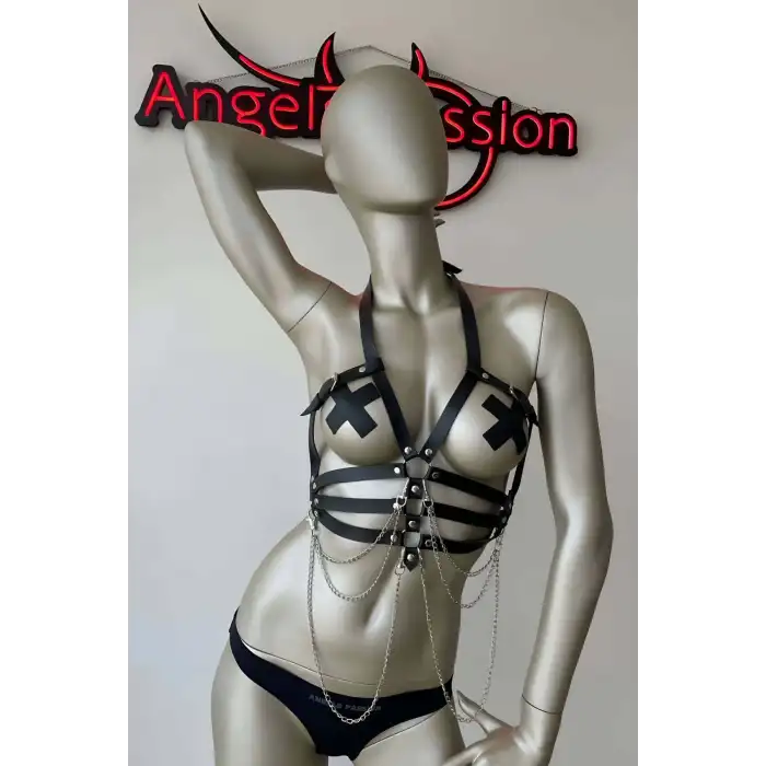 Yeni İç Giyim Deri Fantazi Modeller, Seksi Deri İç Giyim - APFT9