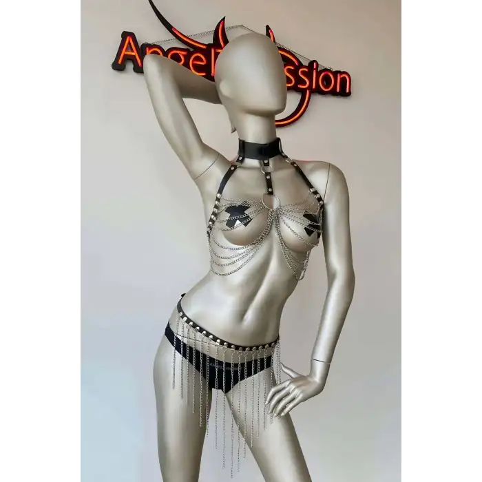 Zincirli Etek ve Büstiyer Takım - APFT462