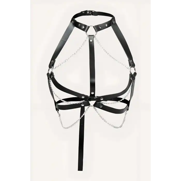 Zincirli Seksi Göğüs Harness - APFT796