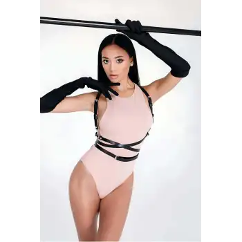 Belden Dolanan Şık Deri Harness - APFT751