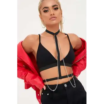 Boyundan Bağlı Zincir Detaylı Harness - APFT41