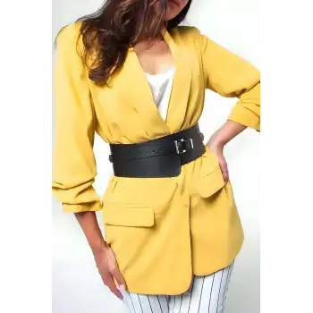 Deri Ayarlanabilir Korse Kemeri, Kalın Bel Kemeri - APFT1128